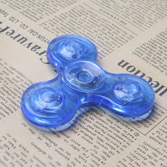 Crystal Luminous LED light Fidget Spinner Hand Top Spinners Glow in Dark EDC Stress Relief Toys Kinetic Gyroscope for Children