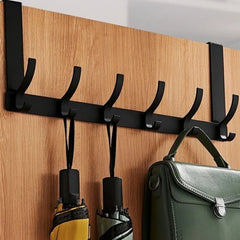 Key Coat Clothes Door Holder Rack Hook Wall Mounted Hanger 6 Hooks Aluminum