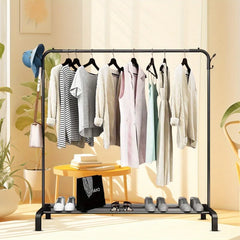 144*95*44.5cm Heavy Duty Hanger Shelf Clothes Hanging Display Rack Shoe Storage Rack